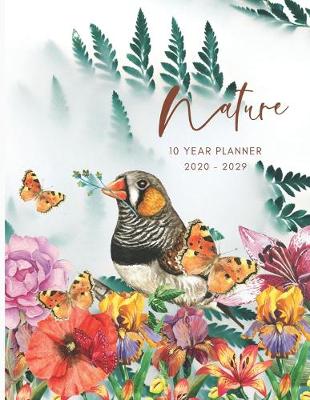 Book cover for 2020-2029 10 Ten Year Planner Monthly Calendar Nature Goals Agenda Schedule Organizer
