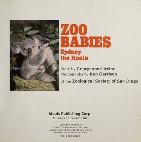 Book cover for Sydney the Koala