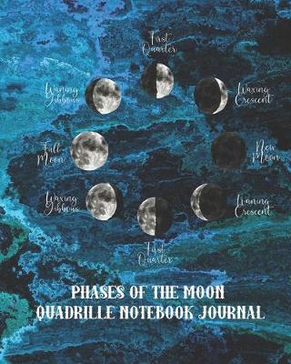 Book cover for Phases of the moon Quadrille notebook journal