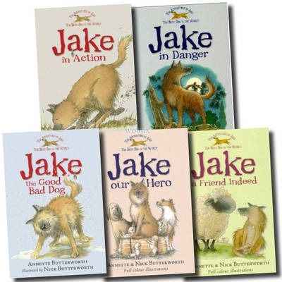 Book cover for Adventures of Jake Collection Set (Jake Our Hero, Jake in Danger, Jake a Friend Indeed, Jake in Action, the Good Bad Dog)