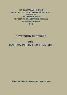 Book cover for Der Internationale Handel