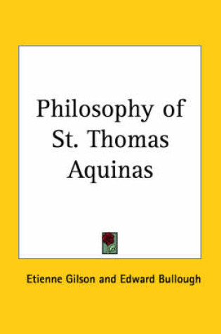 Cover of Philosophy of St. Thomas Aquinas