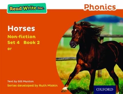 Book cover for Read Write Inc. Phonics: Horses (Orange Set 4 Non-fiction 2)