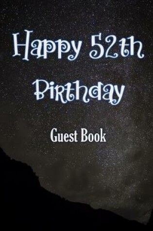 Cover of Happy 52th Birthday Guest Book