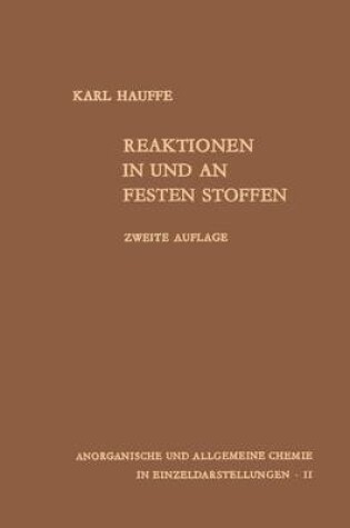 Cover of Reaktionen in Und an Festen Stoffen