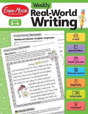 Book cover for Weekly Real-World Writing, Grade 3 - 4 Teacher Resource