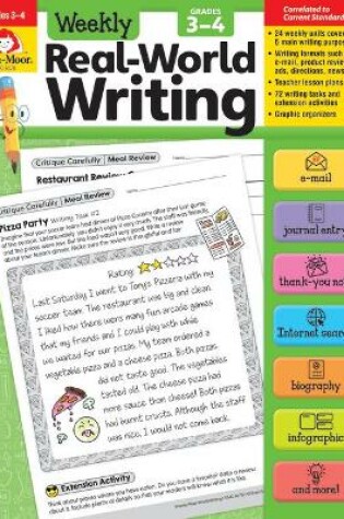 Cover of Weekly Real-World Writing, Grade 3 - 4 Teacher Resource