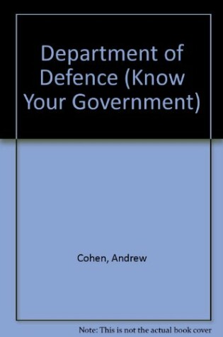 Cover of Department of Defence