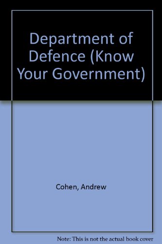 Book cover for Department of Defence