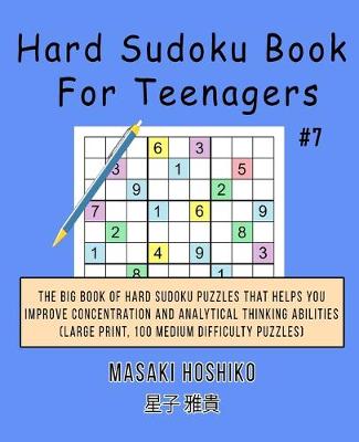 Book cover for Hard Sudoku Book For Teenagers #7