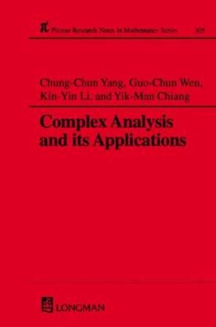 Cover of Complex Analysis and Its Applications