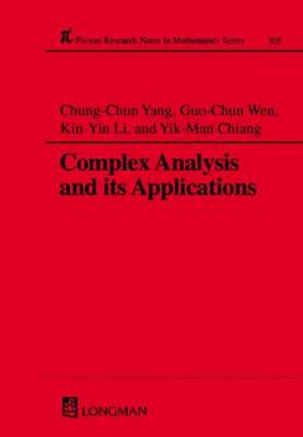 Book cover for Complex Analysis and Its Applications