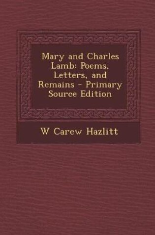 Cover of Mary and Charles Lamb