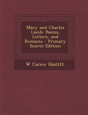 Book cover for Mary and Charles Lamb