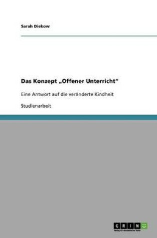 Cover of Das Konzept "Offener Unterricht"