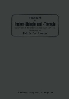 Book cover for Handbuch der Radium-Biologie und Therapie