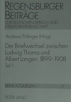 Book cover for Der Briefwechsel Zwischen Ludwig Thoma Und Albert Langen. 1899 - 1908