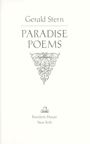 Book cover for Paradise Poems
