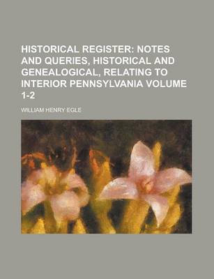 Book cover for Historical Register Volume 1-2
