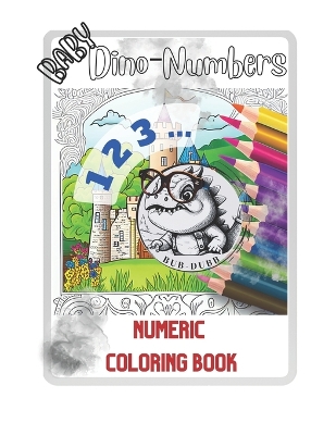 Book cover for Dino - Numbers Coloring Book