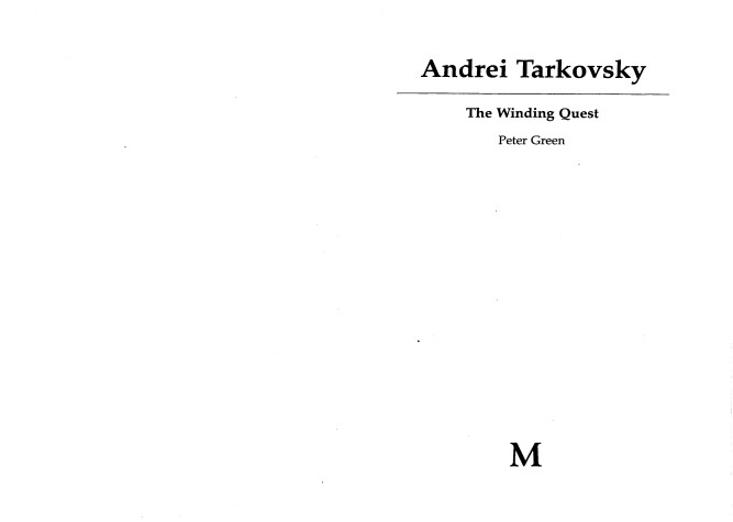 Book cover for Andrei Tarkovsky