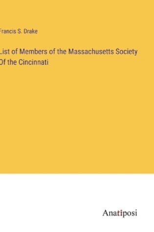 Cover of List of Members of the Massachusetts Society Of the Cincinnati