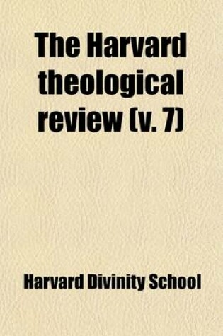 Cover of The Harvard Theological Review (Volume 7)