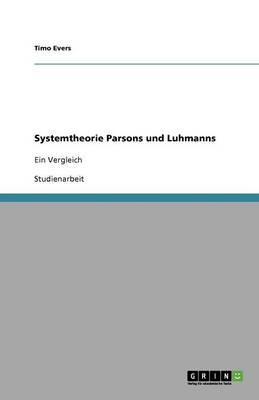 Book cover for Systemtheorie Parsons und Luhmanns