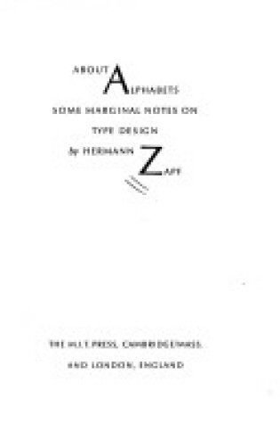 Cover of About Alphabets