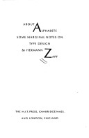 Book cover for About Alphabets