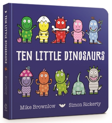 Book cover for Ten Little Dinosaurs Board Book