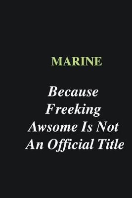 Book cover for Marine Because Freeking Awsome is Not An Official Title