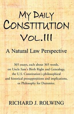 Book cover for My Daily Constitution Vol. III