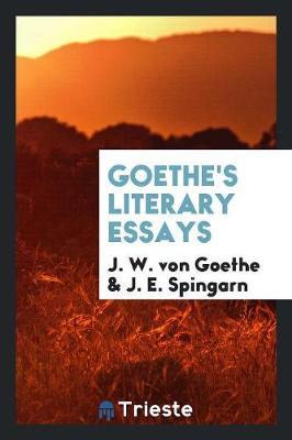 Cover of Goethe's Literary Essays