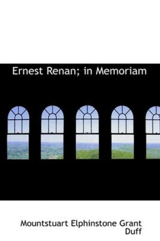 Cover of Ernest Renan; In Memoriam