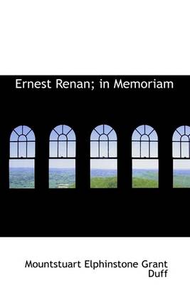 Book cover for Ernest Renan; In Memoriam