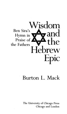 Book cover for Wisdom and the Hebrew Epic