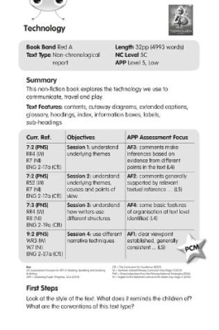 Cover of BC NF Red (KS2) A/5C Technology Guided Reading Card