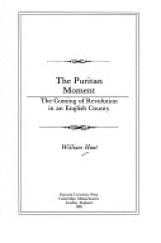 Cover of Puritan Moment