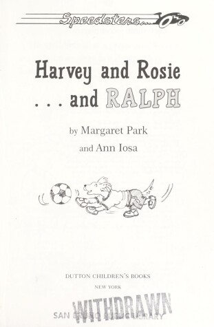 Book cover for Harvey and Rosie-- and Ralph