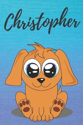 Book cover for Christopher dog coloring book / notebook / journal / diary