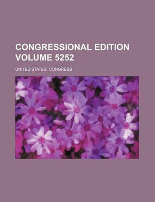 Book cover for Congressional Edition Volume 5252