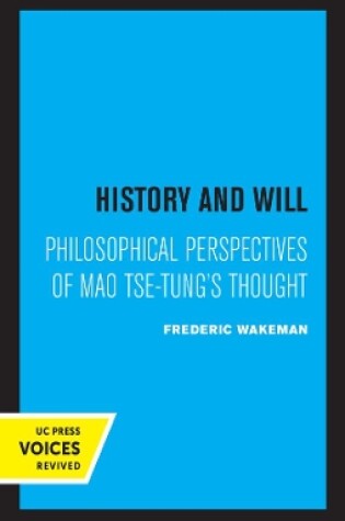 Cover of History and Will