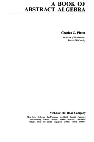 Cover of A Book of Abstract Algebra