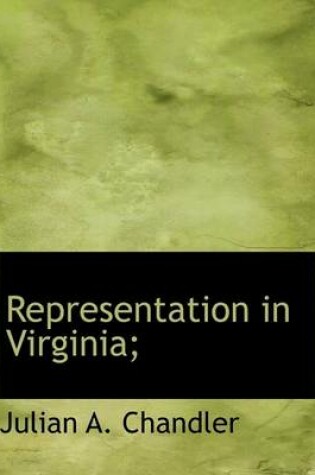 Cover of Representation in Virginia;