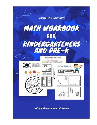 Book cover for Math Workbook for Kindergarteners and PreK