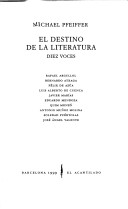 Book cover for El Destino de La Literatura