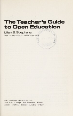 Book cover for The Teacher's Guide to Open Education