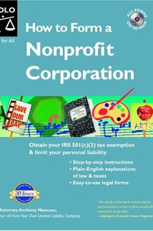 Cover of How to Form a Nonprofit Corporation, 6th