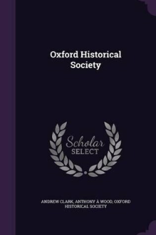 Cover of Oxford Historical Society